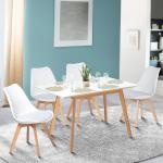 Tables de salle à manger design marron extensibles scandinaves 