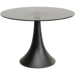 Tables de salle à manger design gris fumé en aluminium à motif fleurs 6 places diamètre 110 cm modernes 