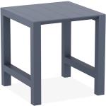 Table haute extensible 'ATCHAM' en matière plastique gris foncé - intérieur / extérieur - 100(140)x100 cm