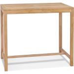 Table haute intérieur/extérieur 'MOUSTIK BAR' en bois Teck naturel - 120x70 cm