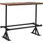 Table haute mange debout bar bistrot bois massif recyclé multicolore 120 cm 0902094