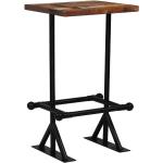 Table haute mange debout bar bistrot bois récupération massif multicolore 107 cm 0902099