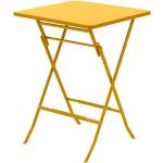 Tables hautes Hesperide jaune moutarde en acier pliables 