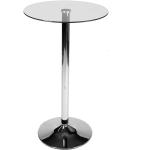 Tables rondes noires en verre diamètre 60 cm modernes 