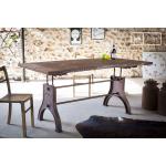 Tables de salle à manger Pib argentées en bois massif rétro 