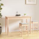 Tables de salle à manger VidaXL marron en bois massif minimalistes 