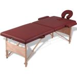 Tables de massage Helloshop26 rouges en bois pliables 