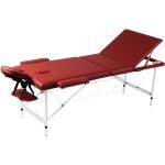 Tables de massage Helloshop26 rouges en aluminium pliables 