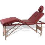 Tables de massage Helloshop26 rouges en bois pliables 