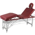 Tables de massage Helloshop26 rouges en inox pliables 
