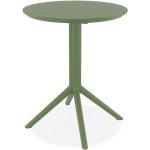 Tables rondes vertes en plastique pliables diamètre 60 cm 
