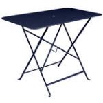 Table pliante Bistro / 97 x 57 cm - 4 personnes - Trou parasol - Fermob bleu en métal