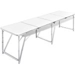 Tables de camping VidaXL blanches en aluminium 