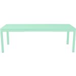 Tables rectangulaires Fermob vert jade en aluminium extensibles 