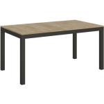 Tables rectangulaires marron en métal extensibles modernes 