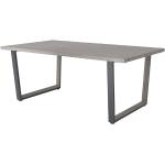 Tables rectangulaires gris anthracite en aluminium 