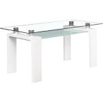 Tables de salle à manger design blanches laquées en verre 