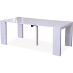Tables de salle à manger design blanches laquées en MDF extensibles 6 places 