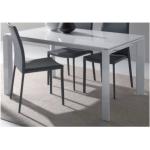 Tables de salle à manger design blanches laquées en acier extensibles contemporaines 