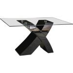 Tables de salle à manger design noires laquées en verre extensibles 4 places modernes 
