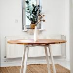 Tables de salle à manger design marron en acier extensibles 4 places scandinaves 