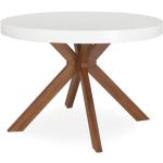 Tables de salle à manger design Paris Prix blanches en métal extensibles diamètre 160 cm modernes en promo 