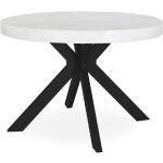 Tables de salle à manger design Paris Prix noires en métal extensibles diamètre 160 cm modernes en promo 