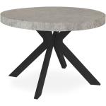 Tables de salle à manger design Paris Prix grises en métal extensibles diamètre 160 cm modernes en promo 