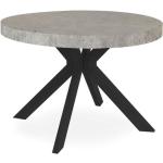 Tables rondes grises finition mate extensibles 10 places diamètre 160 cm contemporaines 