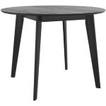 Tables de salle à manger rondes noires en bois diamètre 75 cm 