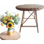 Tables rondes marron en bambou diamètre 36 cm rétro 
