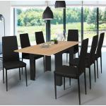Tables de salle à manger design marron en hêtre extensibles 
