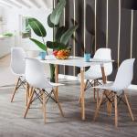 Tables de salle à manger design marron en bois 6 places modernes 