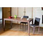 Tables de salle à manger design Pib marron en bois de noyer scandinaves en promo 