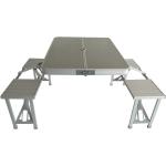 Tables de camping grises en aluminium 4 places 