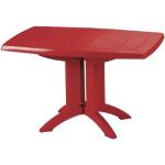 Grosfillex - table vega 118x77x72 cm coloris rouge bossa nova - vert tender