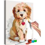 Tableaux sur toile Paris Prix multicolores en pin à motif chiens en solde 