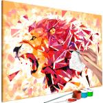 Tableau à peindre soi-même peinture par numéros motif lion abstrait 60x40 cm TPN110001