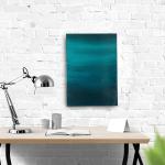 Tableaux abstraits turquoise modernes 