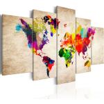 Meubles Paris Prix multicolores en pin imprimé carte du monde enfant en promo 