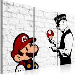 Tableau Mario Bros (Banksy) - Taille l 120 x h 80 cm