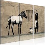 Tableaux sur toile noirs en bois Banksy 