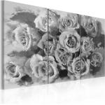 Tableau sur toile en 3 panneaux décoration murale image imprimée cadre en bois à suspendre Douze roses - Triptyque 60x40 cm 11_0009585