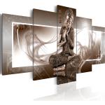 Tableaux sur toile noirs en bois à motif Bouddha 