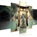 Tableaux sur toile noirs en bois à motif Bouddha 
