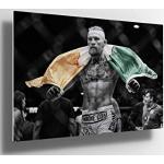 Tableau sur toile encadrée Conor McGregor avec drapeau irlandais 52 Nord
