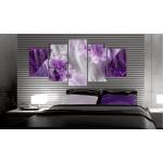 Tableaux violets en verre acrylique modernes 