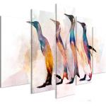 Tableaux sur toile en bois à motif pingouins modernes 