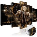 Tableaux noirs en verre acrylique à motif éléphants 