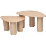 Tables basses design Miliboo marron en bois en lot de 2 